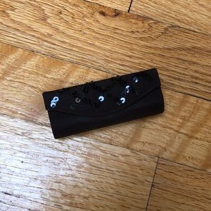 Elegant Black Sequin Cosmetic Bag